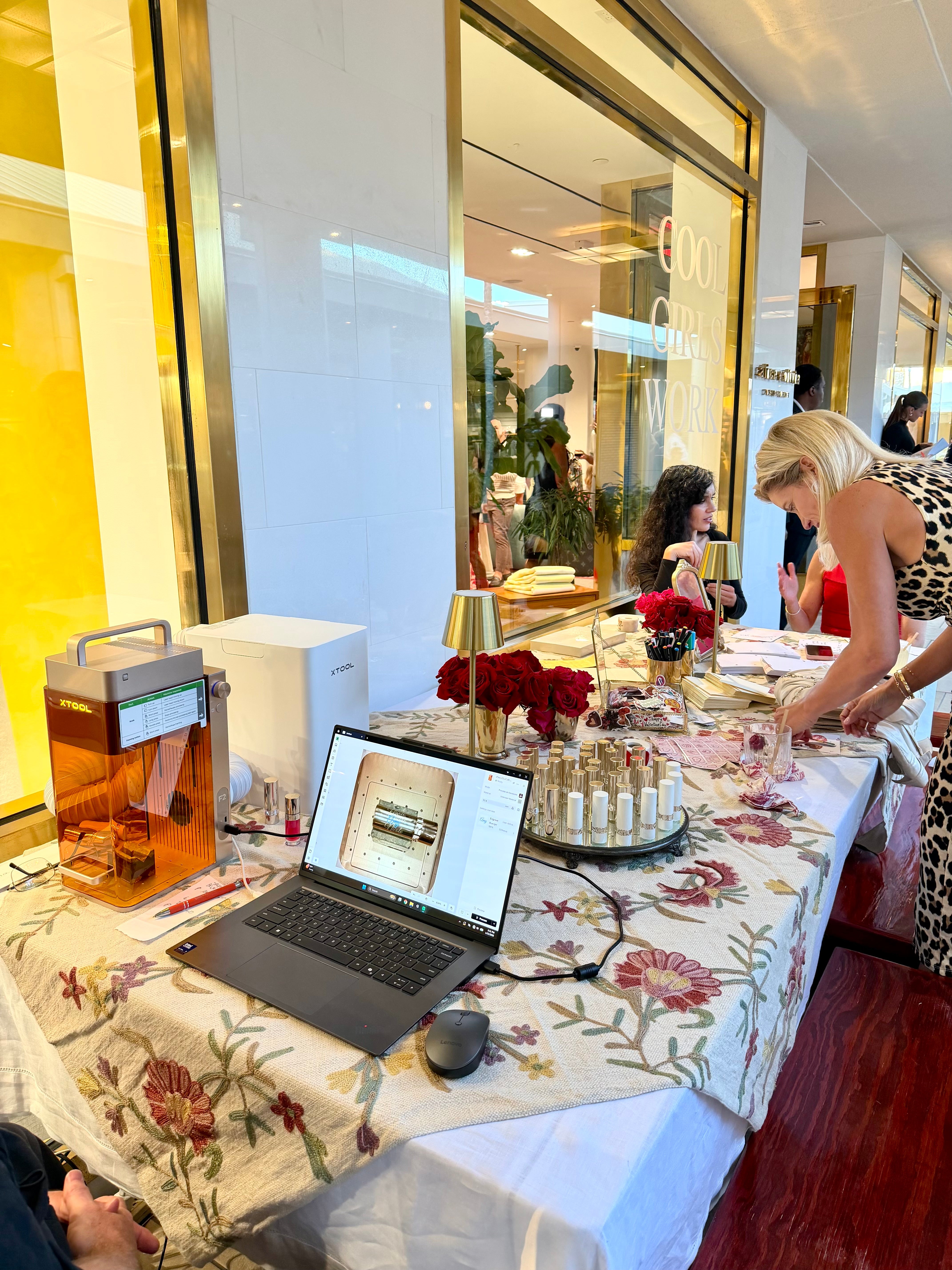 On-Site Engraving for Alice + Olivia in Naples